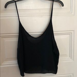 Brandy Melville Black cropped swing tank